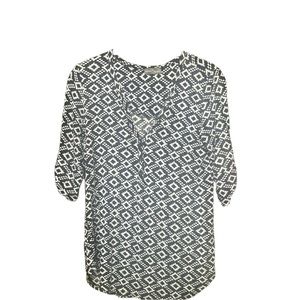 Market & Spruce Edmond Henley Knit Top Size XS